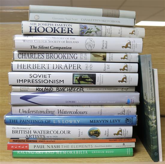 A quantity of reference books relating to painting, artists, paint medias etc.